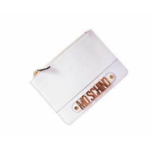 Moschino white clutch